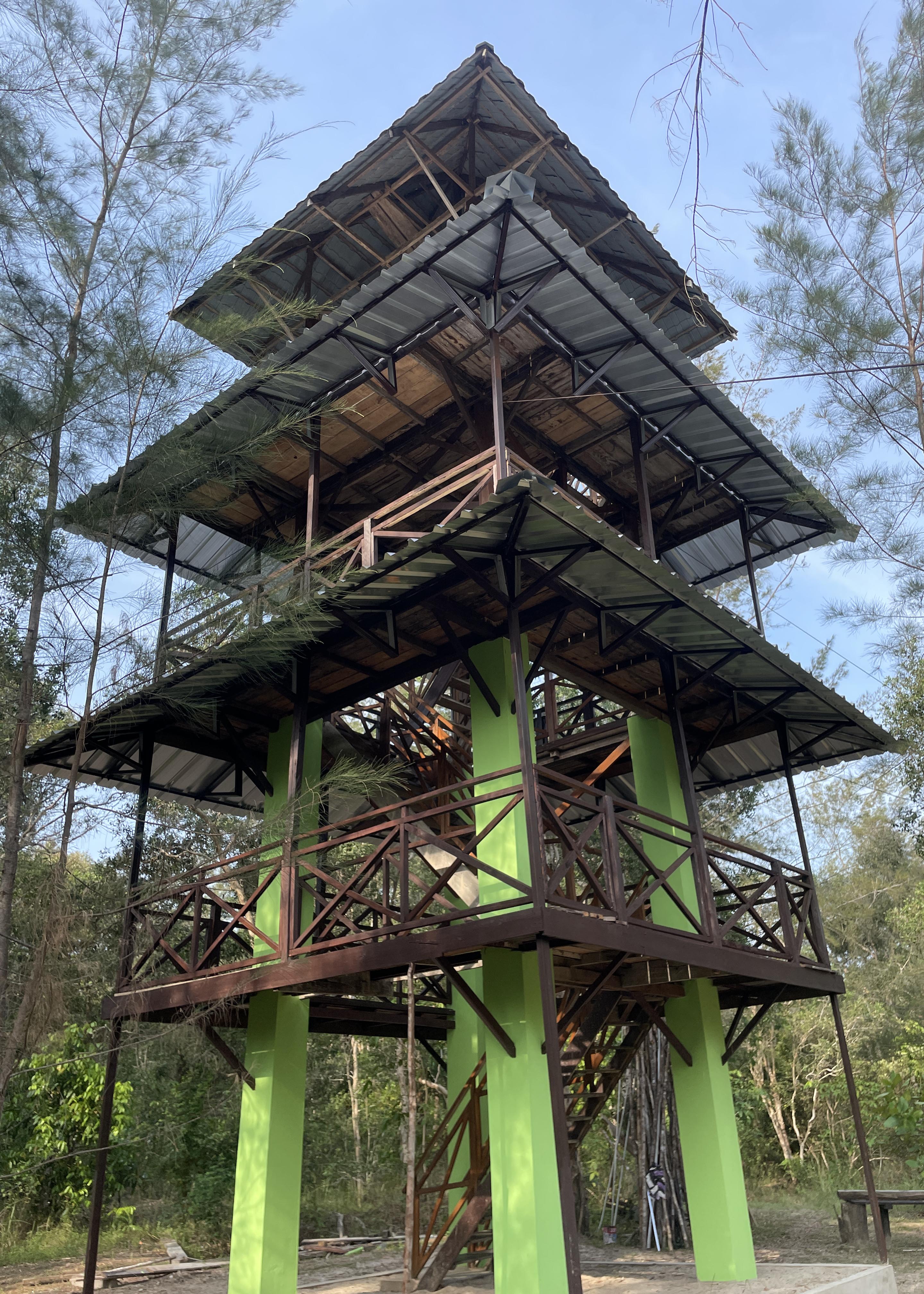 Geo Tower offers panoramic views of Garumedang Tektites Geosite landscape.